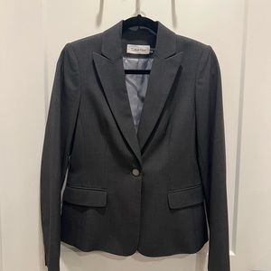 Calvin Klein Fitted Grey Pant Suit